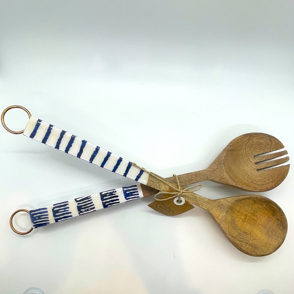 Mudpie bungalow enamel servers - new